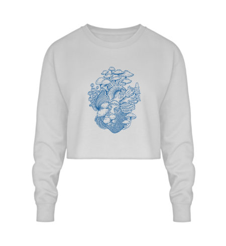 BLUE FUNGI - Crop Sweatshirt-6961